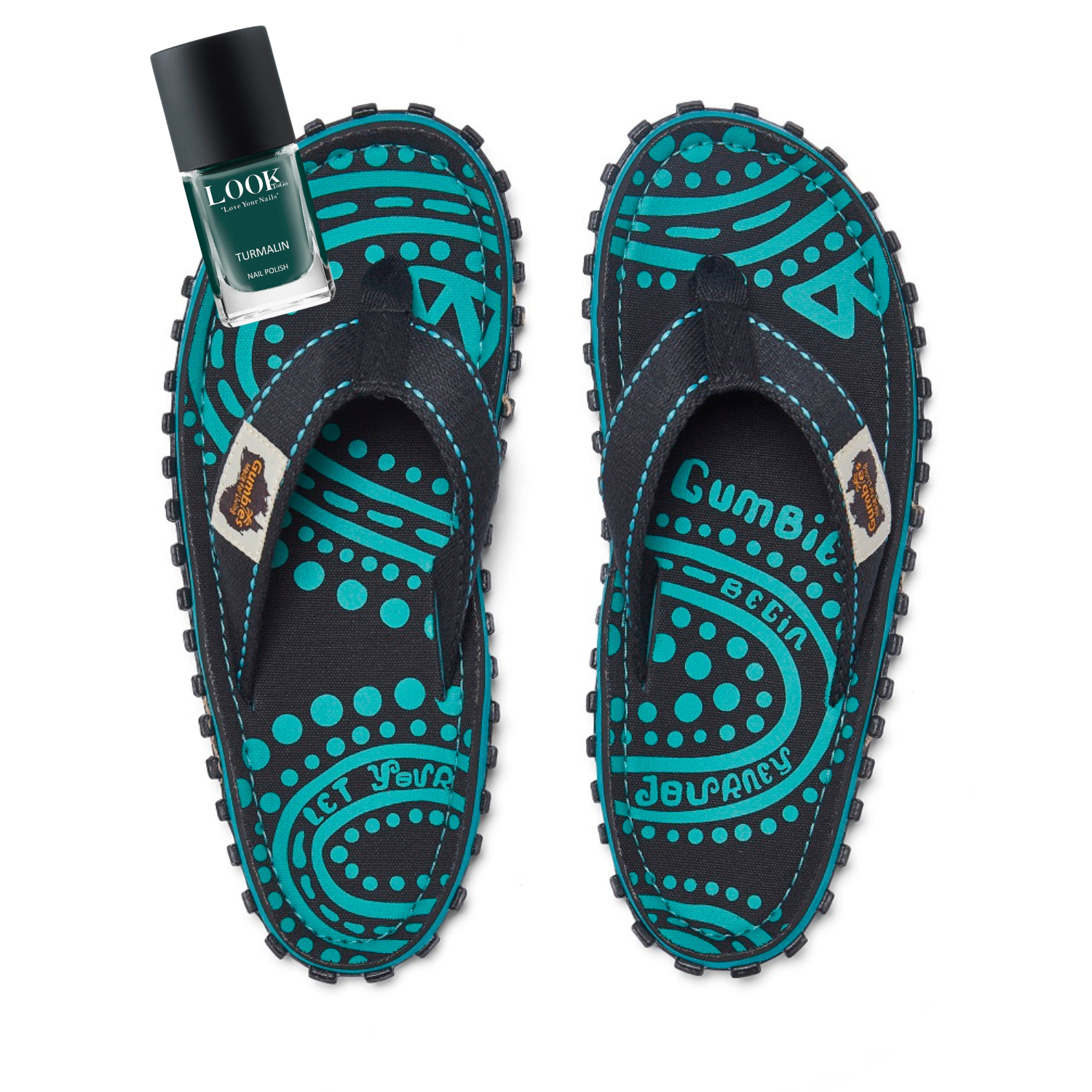 GUMBIES teenriem set - strandstoel met Gumbies gele nagellak