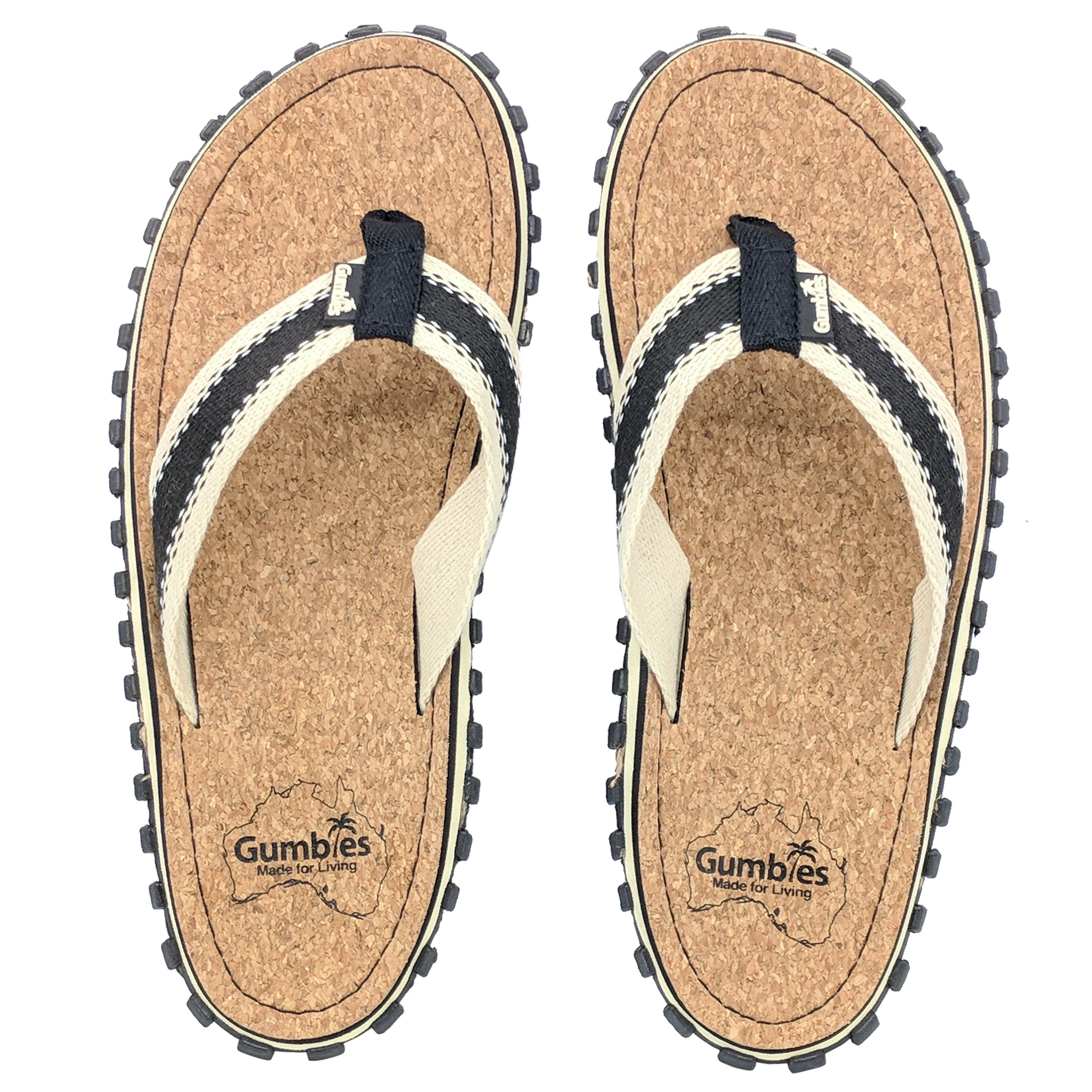 GUMBIES Kurk teenscheiders - ZWART GUMBIES Kurk teenscheiders - ZWART