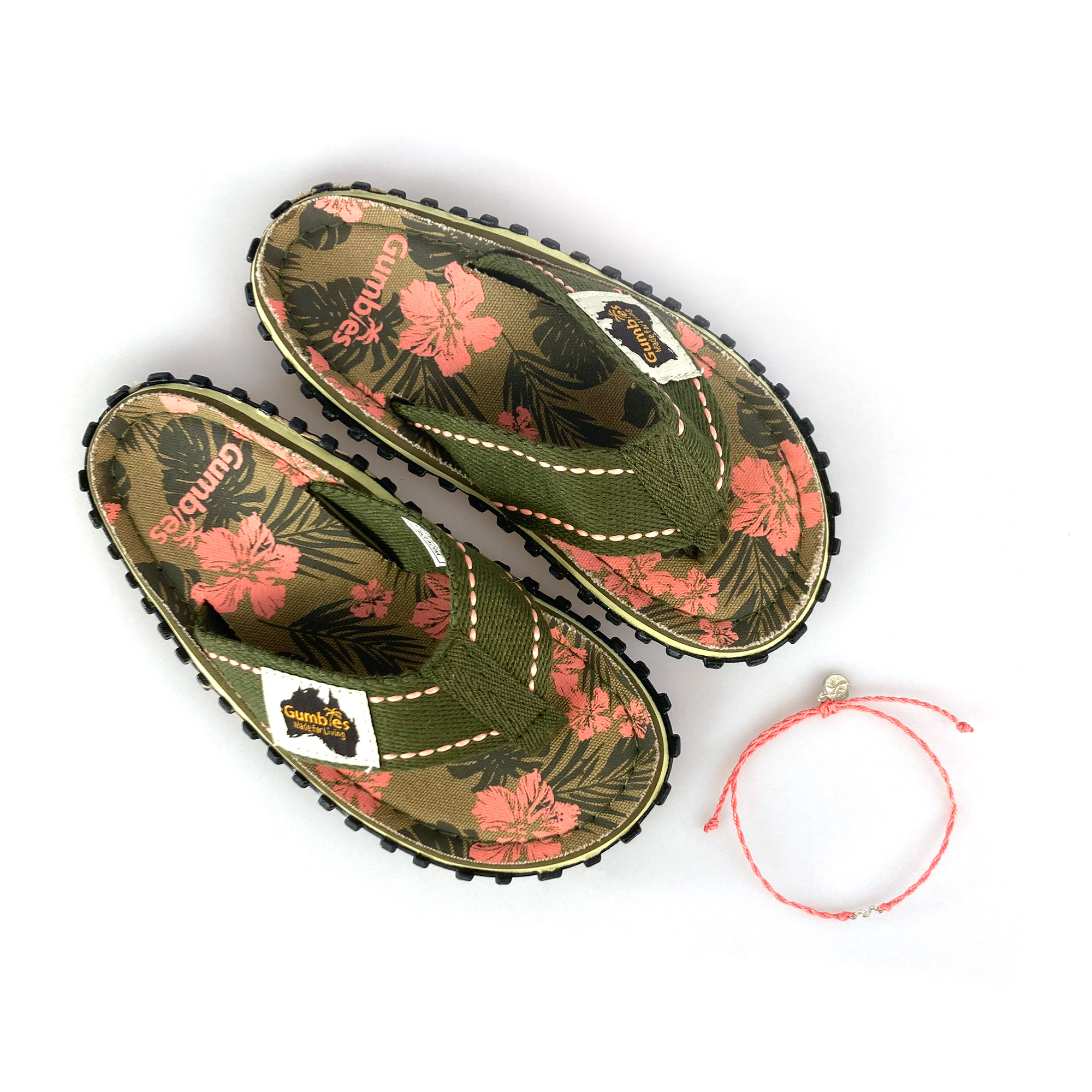 GUMBIES - Original KIDS Set, JUNGLE met enkelbandje WAVA - Koraal GUMBIES - Original KIDS Set, JUNGLE met enkelbandje WAVA - Koraal