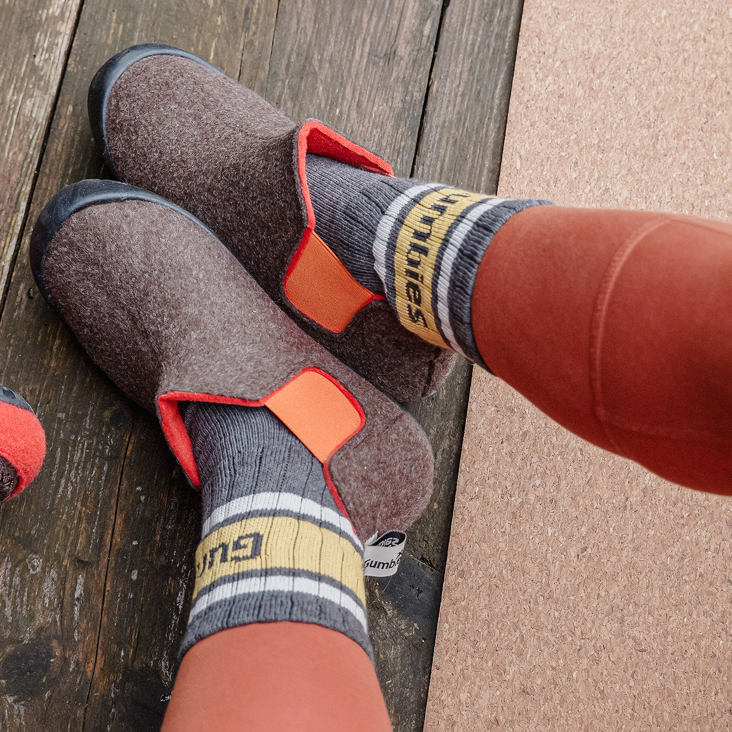 GUMBIES - Outback Slipper, GREY-CURRY