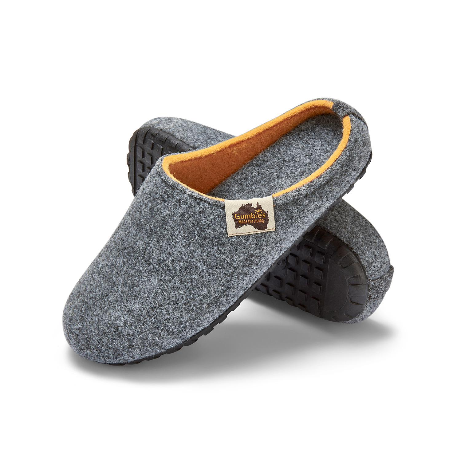 GUMBIES - Outback Slipper, GREY-CURRY GUMBIES - Outback Slipper, GREY-CURRY