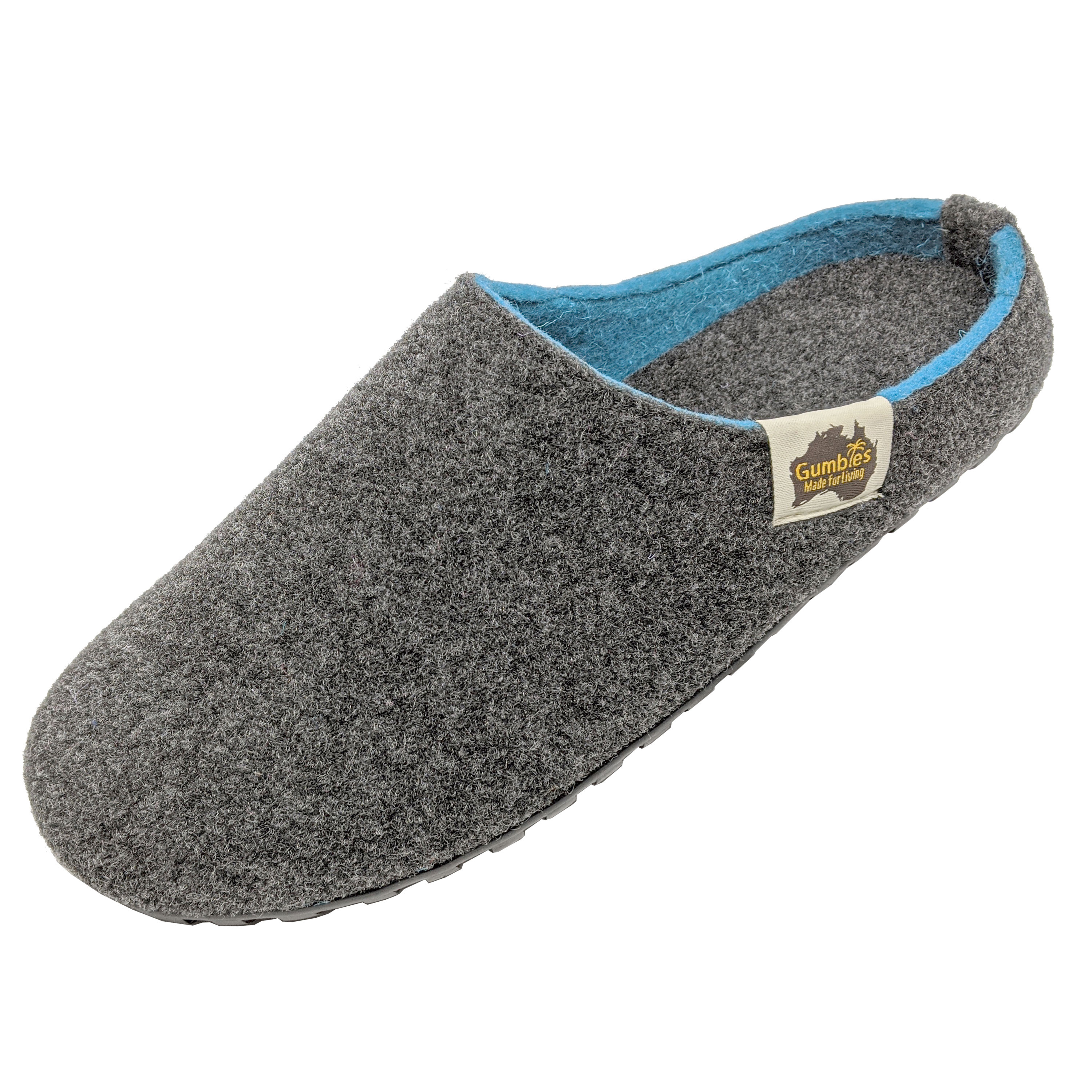 GUMBIES - Outback Slipper, CHARCOAL-TURQUOISE 