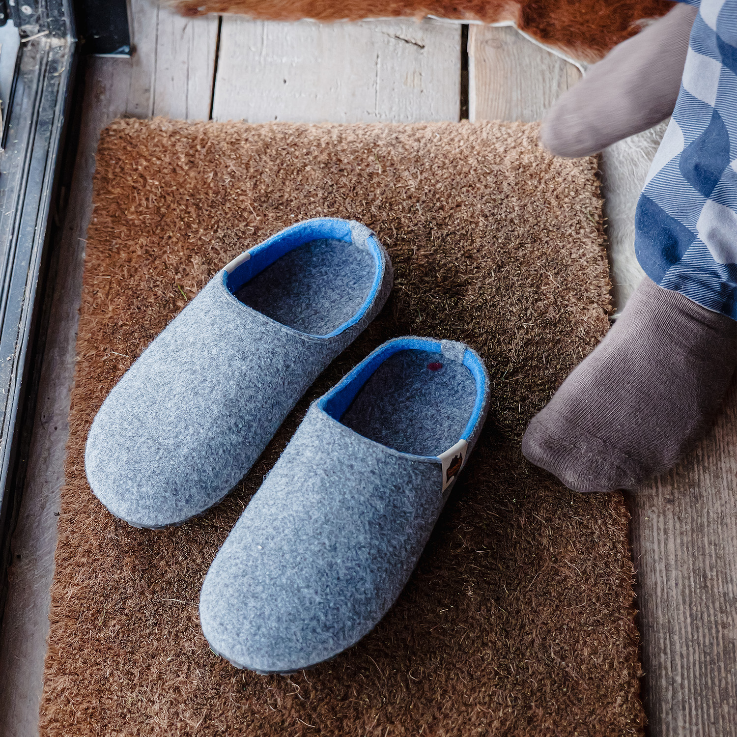 GUMBIES - Outback Slipper, GREY-CURRY