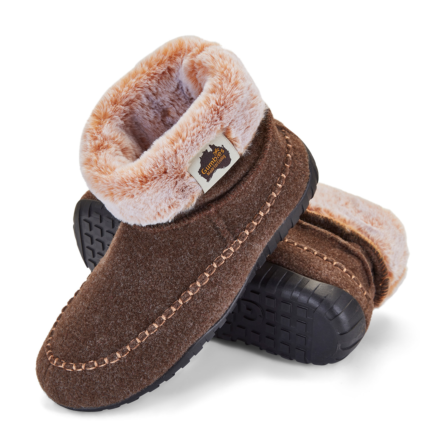 GUMBIES - Outback Slipper, CHOCOLATE-CREAM GUMBIES - Outback Slipper, CHOCOLATE-CREAM