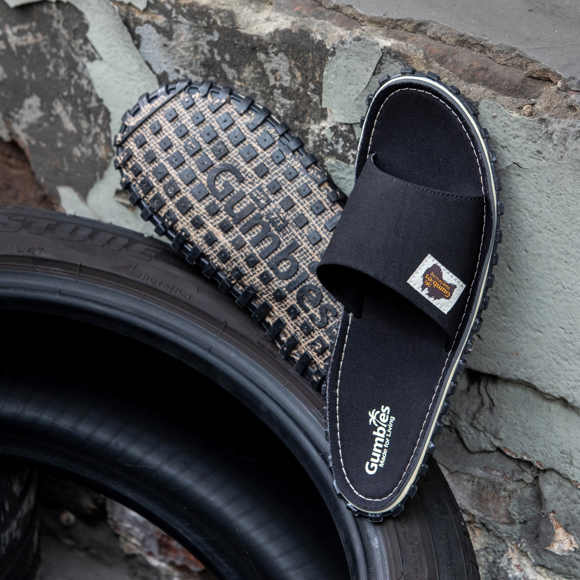 GUMBIES - Slides, ZWART GUMBIES - Slides, ZWART