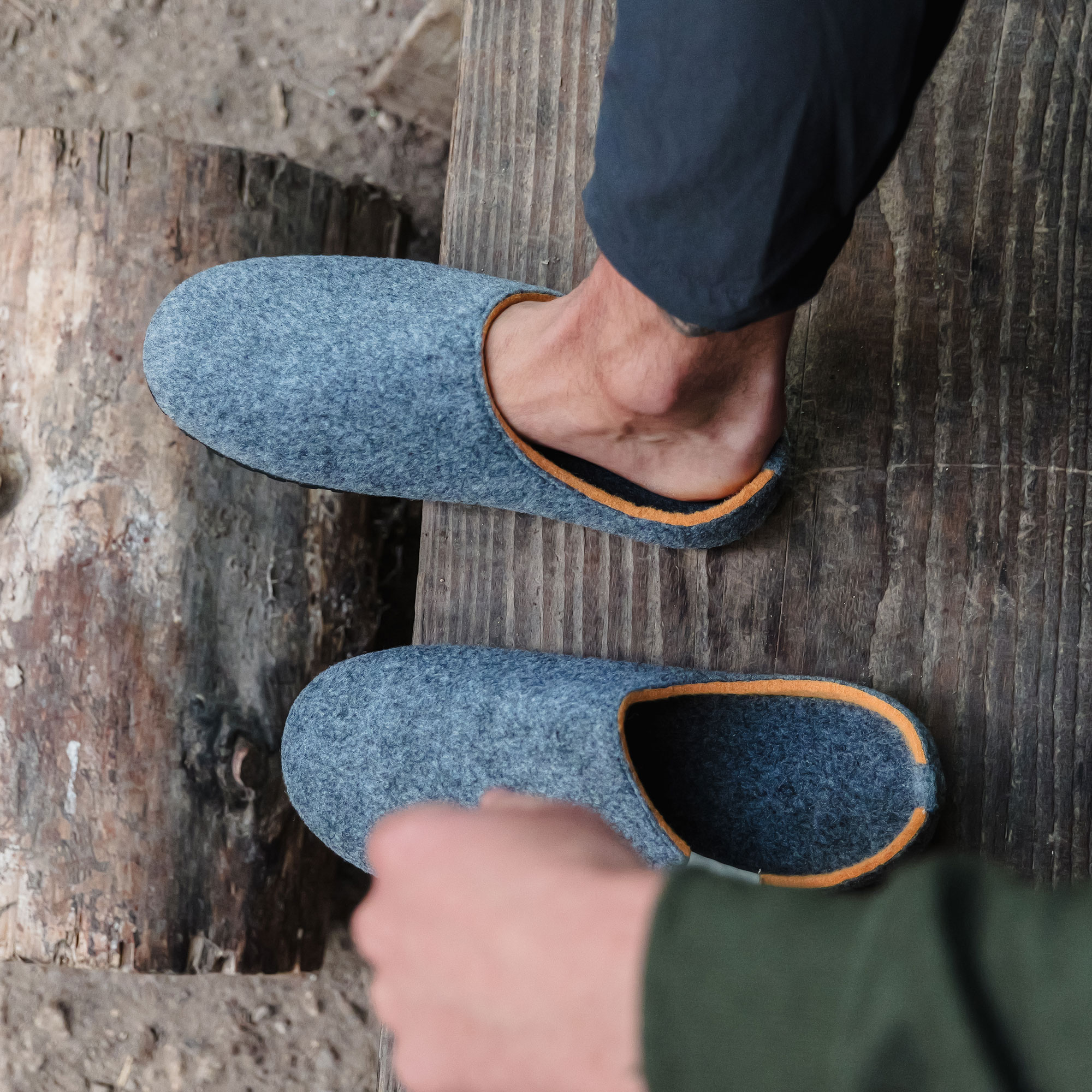 GUMBIES - Outback Slipper, GREY-CURRY