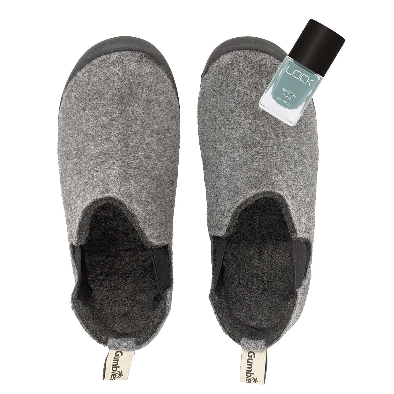 GUMBIES-set - Brumby, CHARCOAL-RED met nagellak rood GUMBIES-set - Brumby, CHARCOAL-RED met nagellak rood
