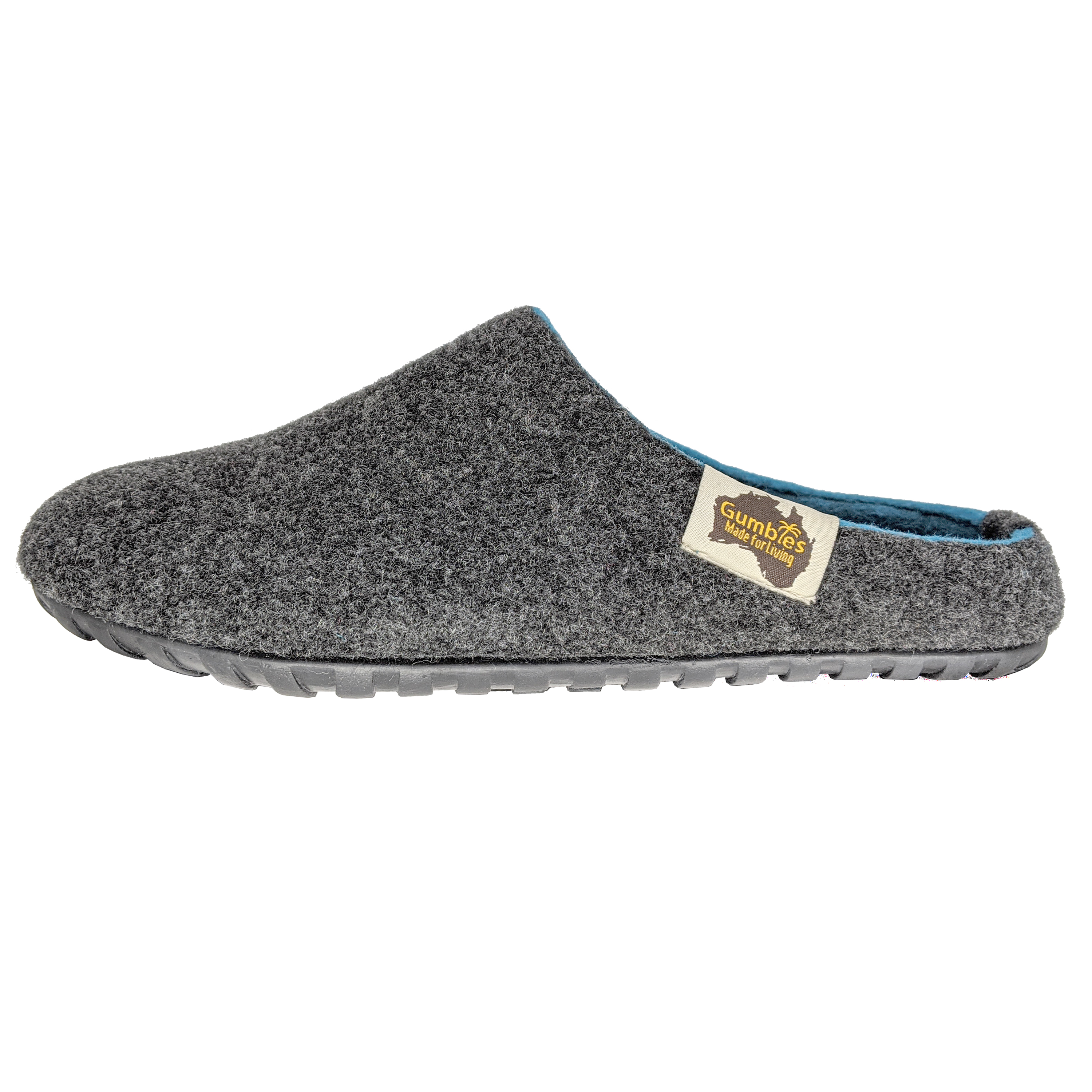 GUMBIES - Outback Slipper, CHARCOAL-TURQUOISE 