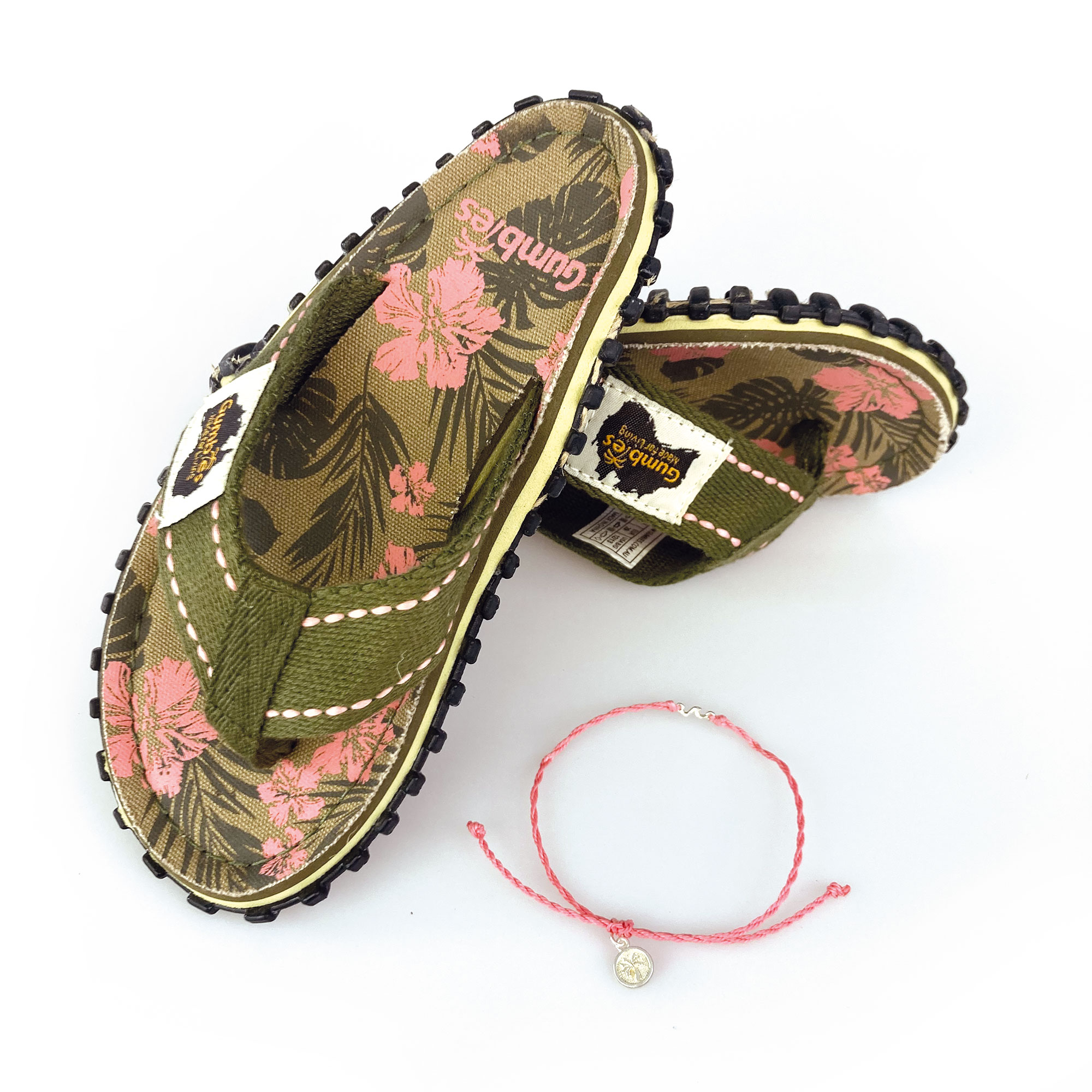 GUMBIES - Original KIDS Set, JUNGLE met enkelbandje WAVA - Koraal GUMBIES - Original KIDS Set, JUNGLE met enkelbandje WAVA - Koraal