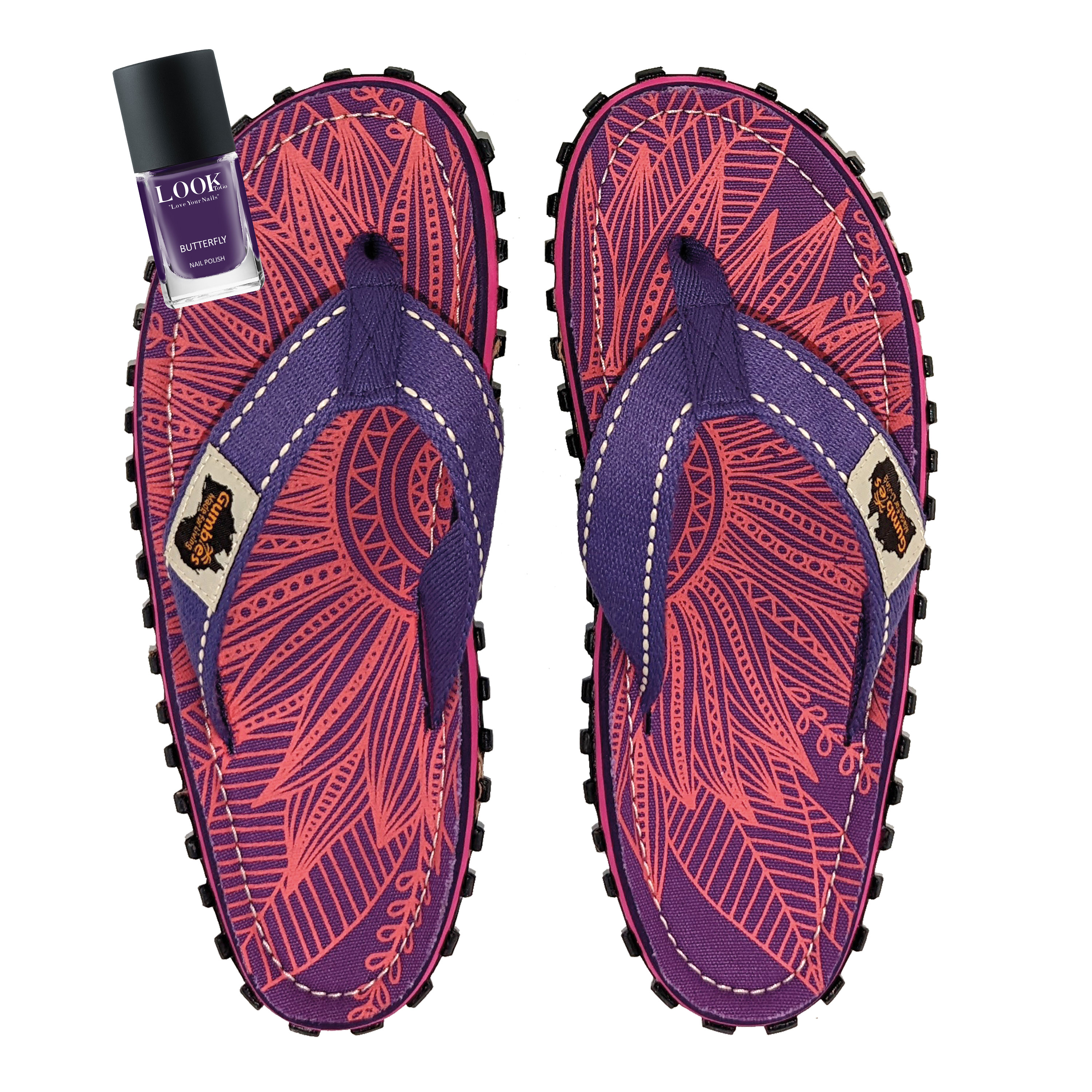 GUMBIES teenriem set - strandstoel met Gumbies gele nagellak GUMBIES teenriem set - strandstoel met Gumbies gele nagellak