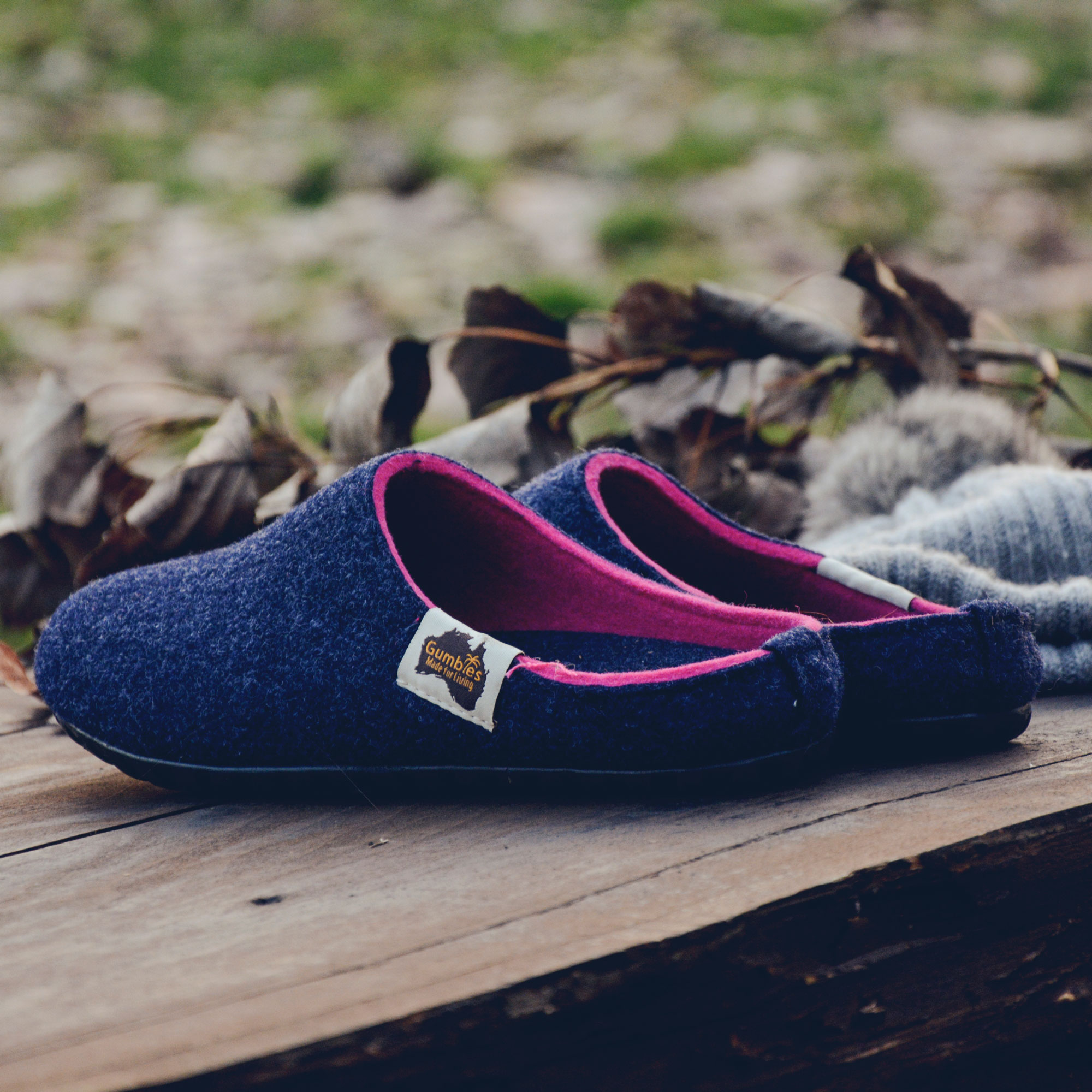 GUMBIES - Outback Slipper, NAVY-PINK GUMBIES - Outback Slipper, NAVY-PINK