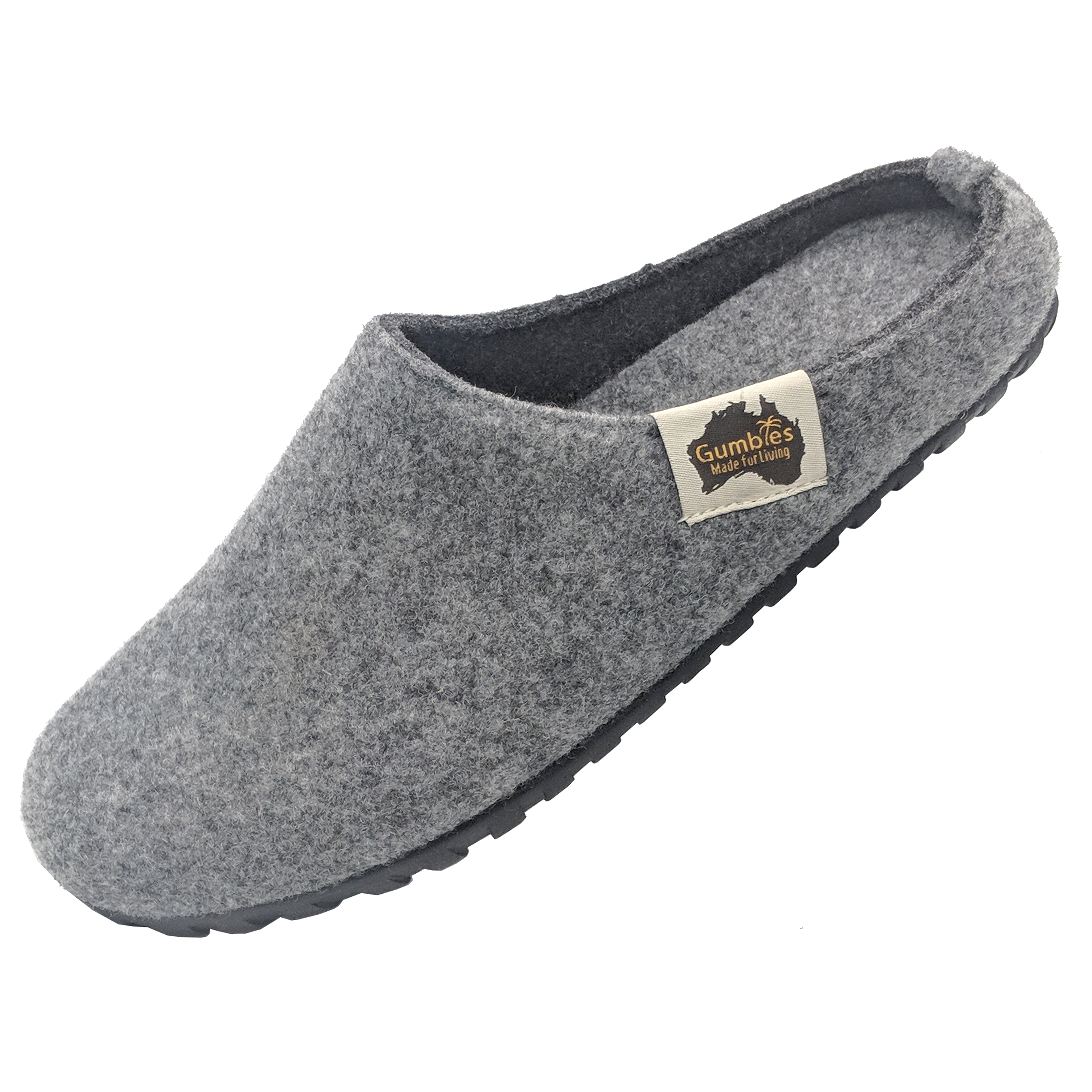 GUMBIES Set - Slippers, GREY-CHARCOAL met nagellak Pale Grey