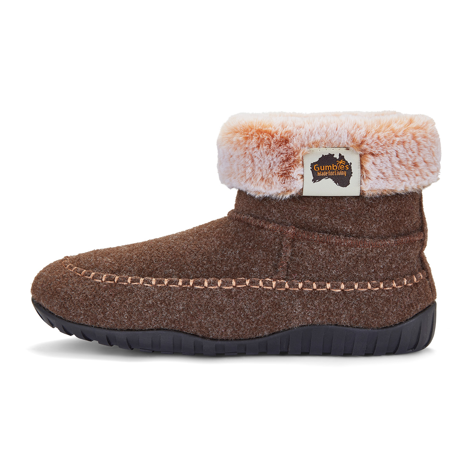 GUMBIES - Outback Slipper, CHOCOLATE-CREAM GUMBIES - Outback Slipper, CHOCOLATE-CREAM