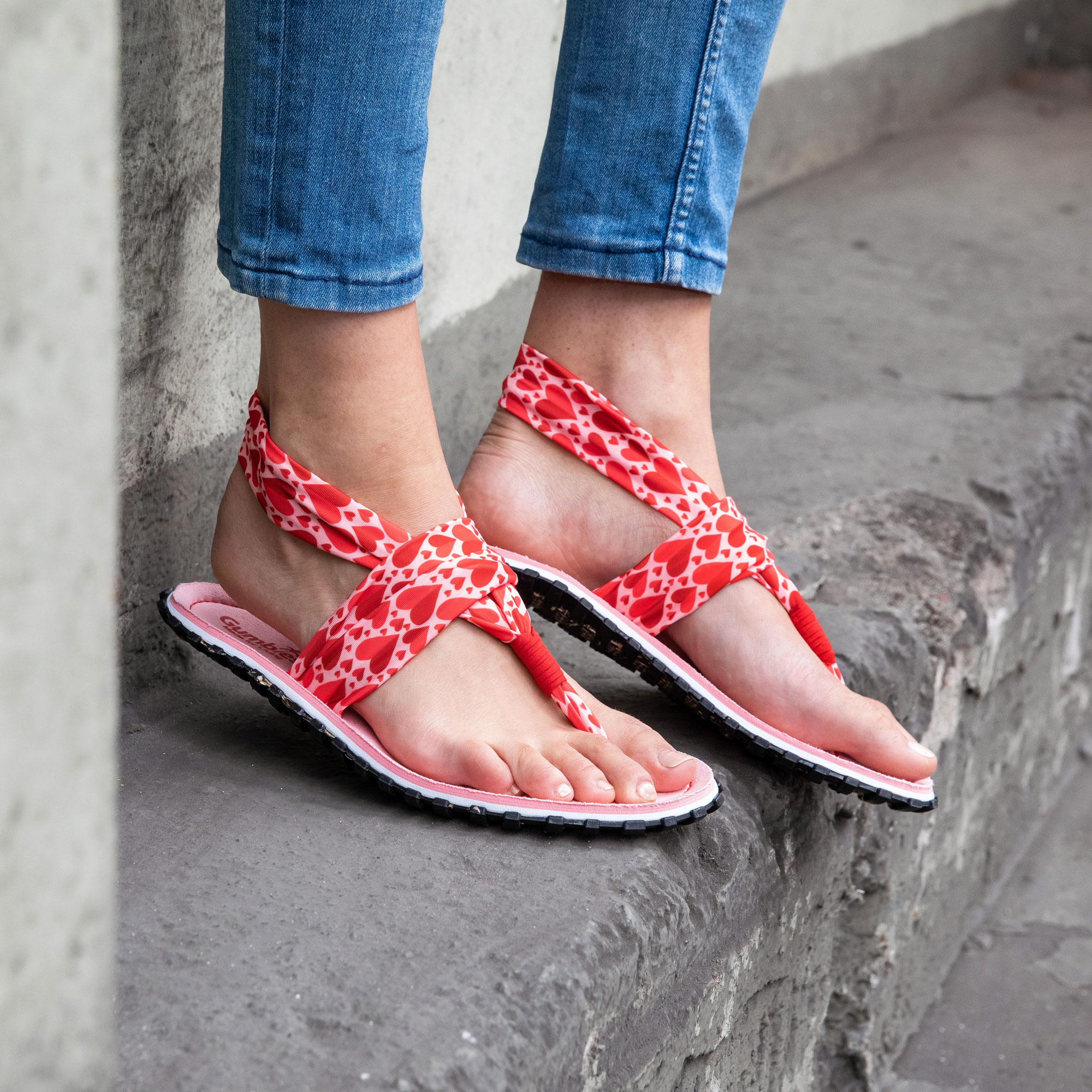 GUMBIES teen separator Slingbacks - CANDY HEARTS